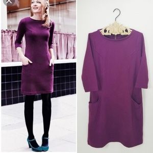 Boden Ottoman Ribbed Shift Dress Size 14L